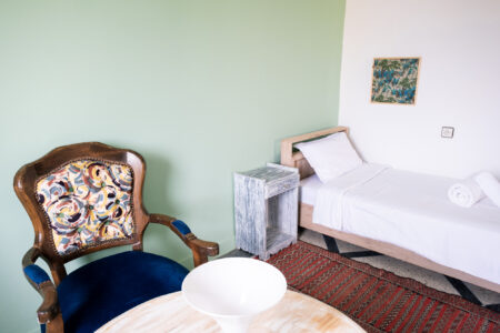 LOVING SURF SALTY BOUTIQUE HOTEL ESSAOUIRA MOROCCO-5155 Cool lamp decor in Bright and sunny double private room in Salty hotel beside the beach