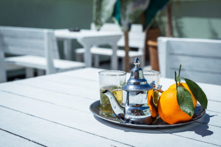 LOVING SURF SALTY BOUTIQUE HOTEL ESSAOUIRA MOROCCO-6331 Rooftop Terrace with Traditional Moroccan Mint Tea and sunny views