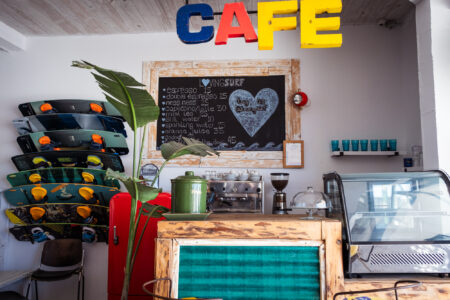 Loving surf Surf shop in Essaouira Morocco with sign