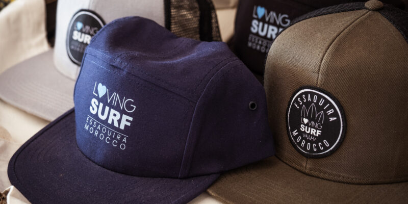 Loving Surf Hat merch in the beachfront surf shop