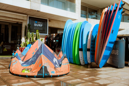 wing foil and surfboards and kite outside surf, wing and kite school in essaouira Morocco Loving Surf