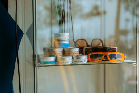 zinc and sunglasses in surf shop in Essaouira Morocco Loving Surf